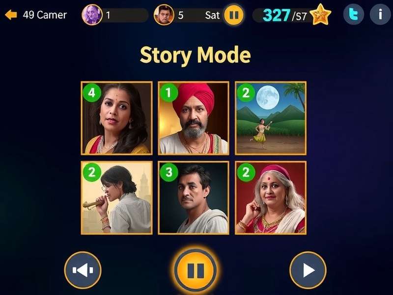 Raga Rhythm Quest story mode selection